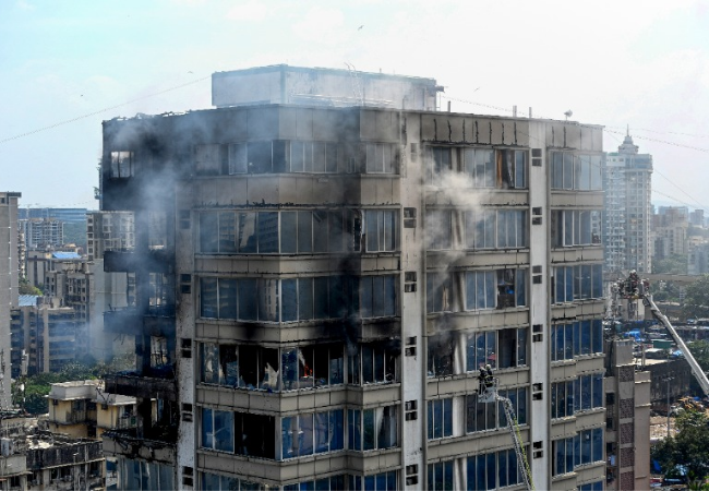 Fire at multi-storey commercial building in Mumbai; 17 suffer from suffocation